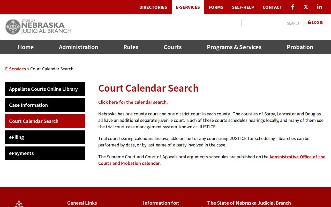 Grant County court docket Nebraska calendar access overview